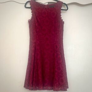 City Studio Red Lace Mini Dress